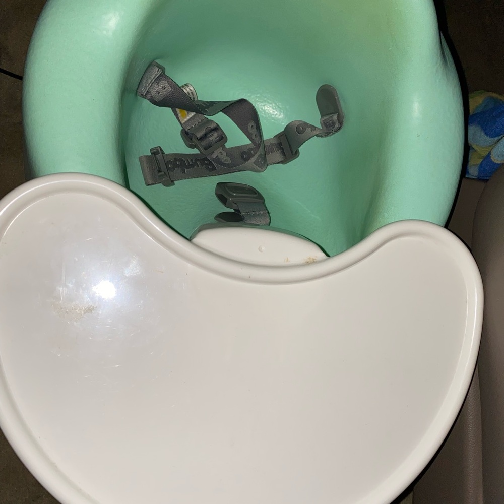 Mint Green Baby Bumbo Seat with Tray